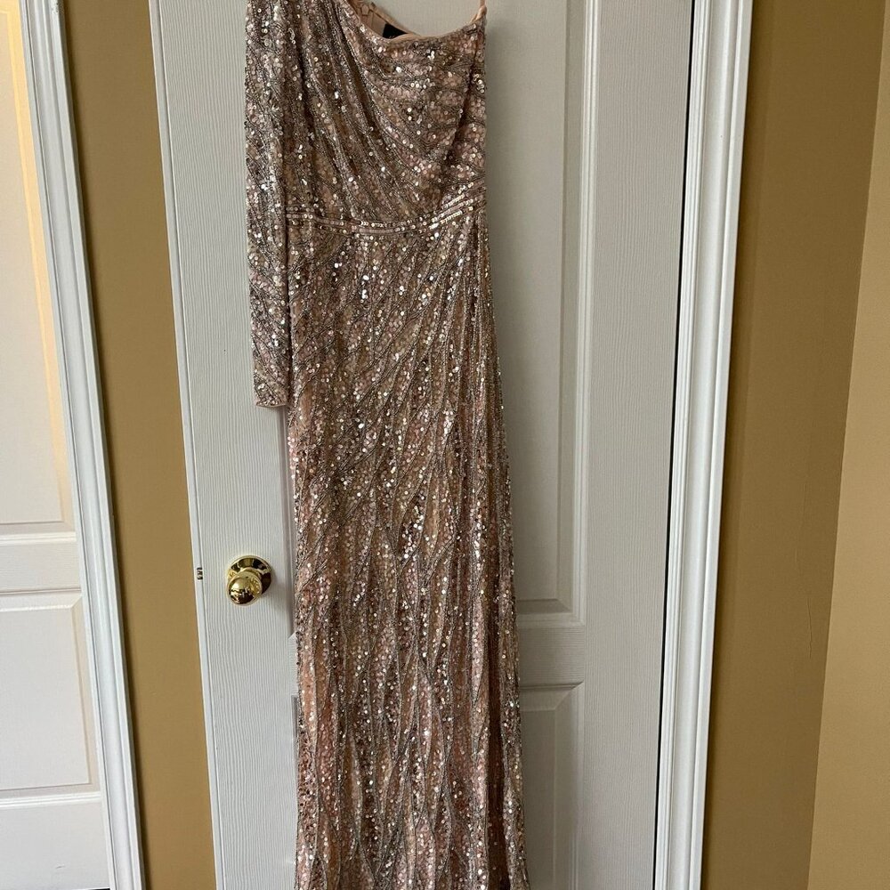 MacDuggal Dress Rose Gold Size 6 - Picture 3 of 5